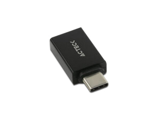 Adaptador Acteck Shift Plus AU210, de USB-C (M) a USB-A 3.0 (H), tipo Dongle OTG. Color Negro.