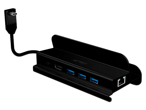 Hub USB 3.0 Acteck AC-936767 6 DH665 de 6 puertos, Color Negro.