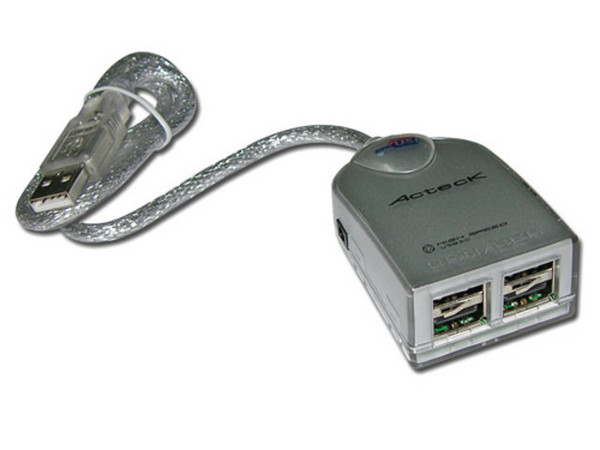 Mini Hub USB Acteck de 4 Puertos (Convierte 1 puerto USB en 4).