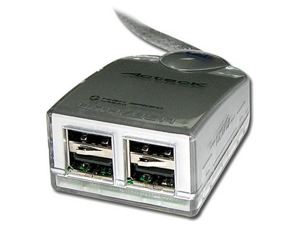 Mini Hub USB Acteck de 4 Puertos (Convierte 1 puerto USB en 4).