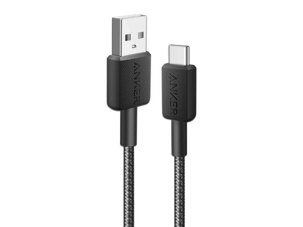 Cable USB Tipo A a USB Tipo C Anker Longitud 0.9 m, Color Negro.
