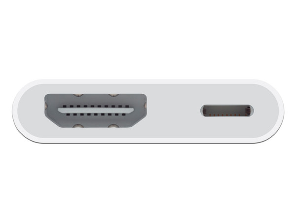 Cable Adaptador AV Digital Apple de conector Lightning a conector HDMI Hembra. Color Blanco.
