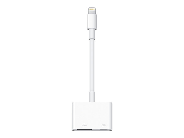 Cable Adaptador AV Digital Apple de conector Lightning a conector HDMI Hembra. Color Blanco.