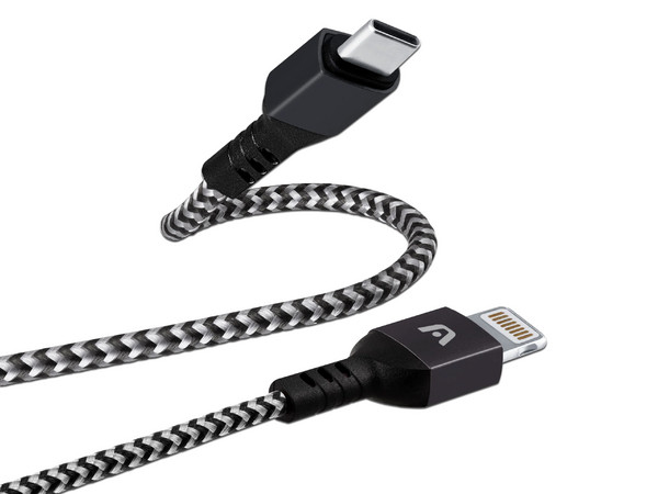 Cable Argomtech Dura Form, USB-C a Lightning (M-M), 1.8m, Color Negro.