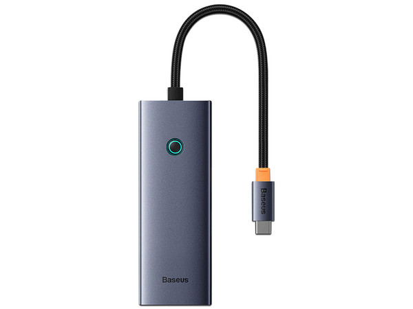 Hub USB Tipo C Baseus Flite Series B00052803811-00 7 en 1, HDMI, 3 USB Tipo A, Ranura MicroSD, Ranura SD. Color Plata.