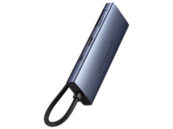 Hub USB Tipo C Baseus B0005280B811-08 4 en 1, 3 USB 3.0 Tipo A, 5V. Color Plata.