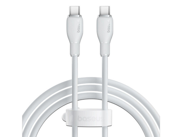 Cable USB Tipo C Baseus P10355702221-B1, Carga Rápida, 100W, 1.2m. Color Blanco.
