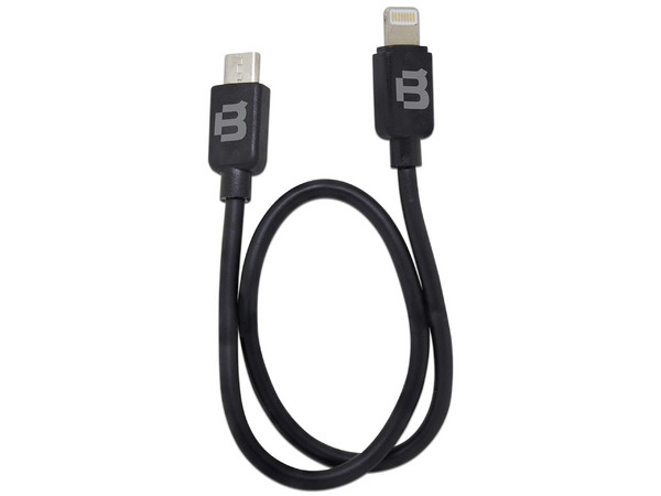 Cable USB Blackpcs Micro USB a Lightning, 30 cm, Color Negro.