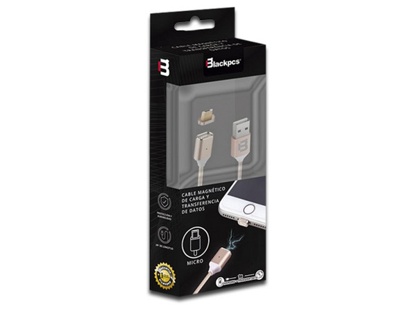 Cable Magnético Blackpcs de USB a Micro USB (M-M), 1 m. Color Cobre.