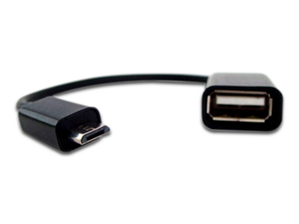 Cable Adaptador OTG Brobotix de Micro USB (M) a USB A (H).