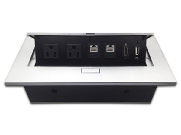 Caja para mesa Brobotix 171224, HDMI, USB 2.0, RJ-45, Color Plata.