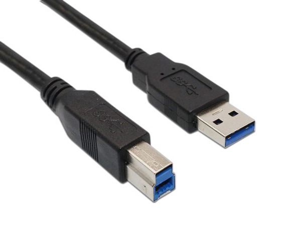 Cable Para Impresora Brobotix de USB 3.0 (macho) a USB tipo B (macho) de 1.8 metros, color negro.