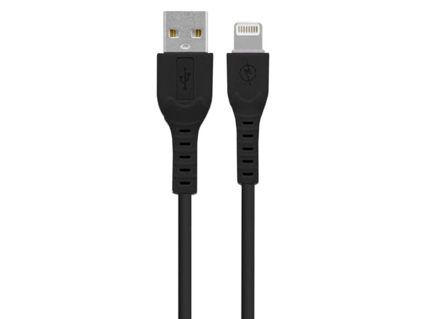 Cable USB BRobotix 6001752 de Carga Rápida, USB 3.0 a Lightning, 1m. Color Negro.