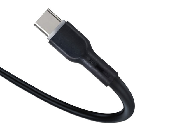 Cable BRobotix de Conector USB-C 3.0 a USB-C 3.0, Compatible con carga rápida, 1m. Color Negro.