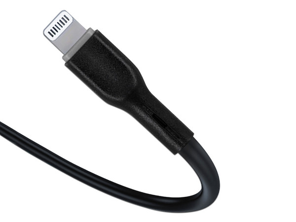 Cable BRobotix de Conector USB-C 3.0 a Lightning, 1m, Carga rápida. Color Negro.