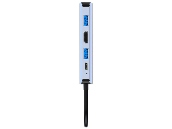 Hub USB 8 en 1 BRobotix 6009185, USB Tipo C a USB Tipo C, 3 Puertos USB Tipo A 3.0, Puerto de Tarjetas SD, Puerto de Tarjetas TF, 1 Puerto RJ-45, 1 Puerto HDMI. Color Plateado.