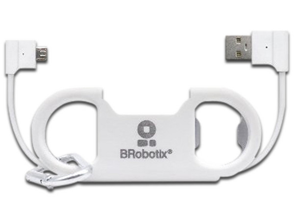 Cable Brobotix 963301 de USB 2.0 a Micro USB B (M-M), 21cm. Color Blanco.