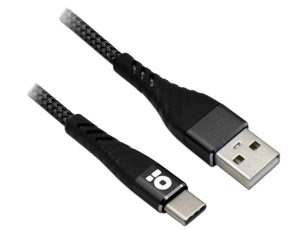 Kit de cargador y cable BRobotix de carga rápida, 1 puerto USB 3.0, 2.1A, Cable de 1m, USB Tipo-C. Color Blanco/Negro.