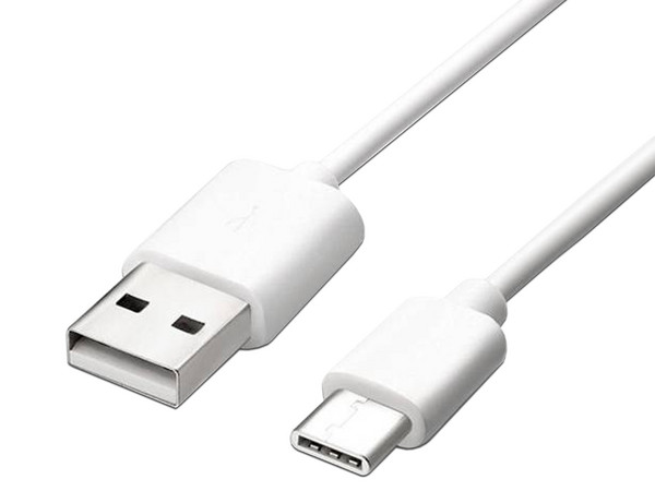 Cable D-BUGG de Conector USB-A a USB-C, 1m. Color Blanco.