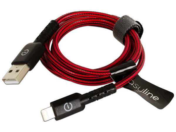 Cable USB A a Lightning Easy Line, 1 m. Color Rojo.