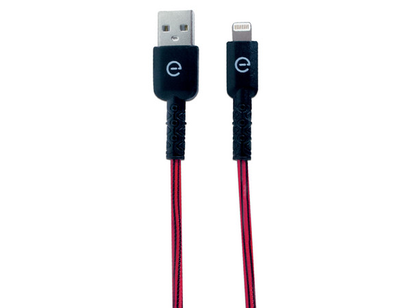 Cable USB A a Lightning Easy Line, 1 m. Color Rojo.