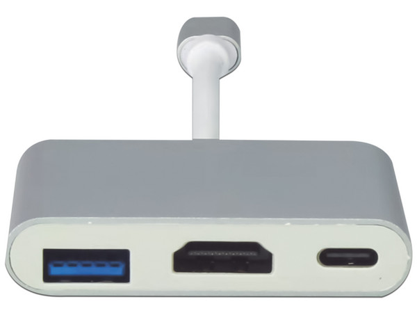 Adaptador Multipuerto Epcom de USB-C 3.1 A HDMI 4K, Admite Carga Rápida (PD).