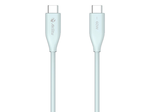 Cable USB 2.0 EZVIZ AK-PAC6S-B-1M, USB Tipo C a USB Tipo C (M-M), 1m, Potencia de 60 W. Color Azul.