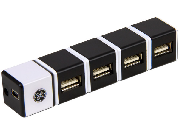 Hub USB General Electric de 4 Puertos (2 puertos giratorios).