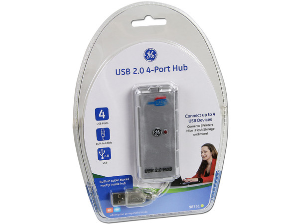 Hub USB General Electric de 4 Puertos (Convierte 1 puerto USB en 4).