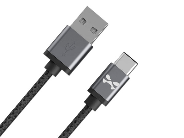 Cable USB Ghostek NRGline, USB-C a USB-A (M-M), 3m, Trenzado, Color Negro.