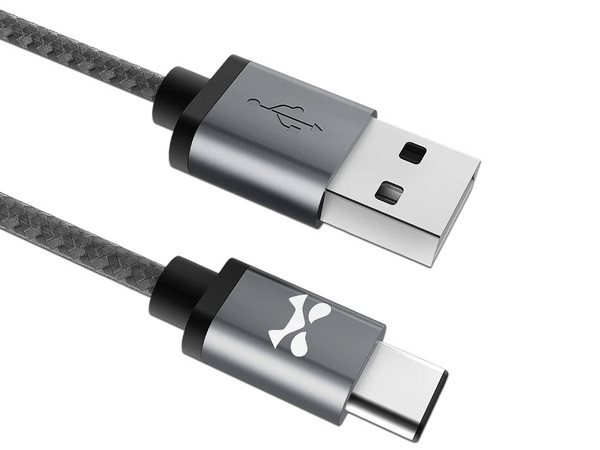 Cable USB Ghostek NRGline, USB-C a USB-A (M-M), 3m, Trenzado, Color Negro.