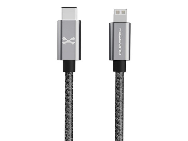 Cable de Datos GHOSTEK GHOCBL038 de Conector USB-C a Lightning, 1m. Color Negro.