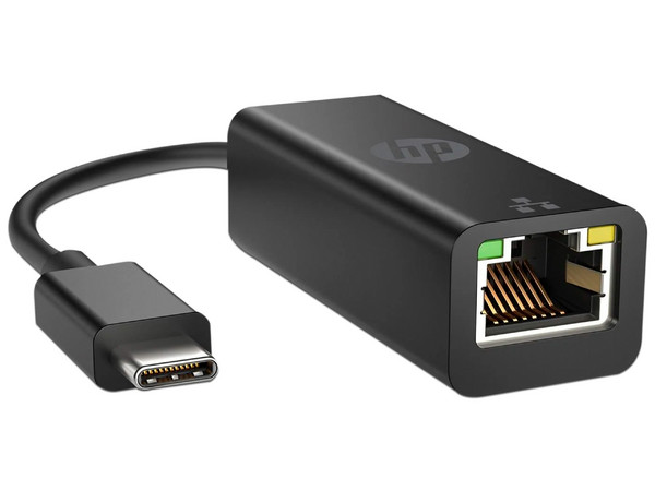 Adaptador HP Z527AA G2 de USB-C a RJ-45(Hembra). Color Negro