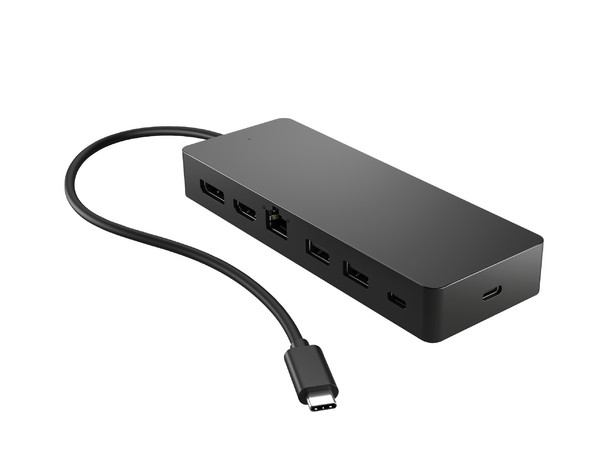 Hub USB HP 50H55UT, USB Tipo C a HDMI, DisplayPort, RJ-45, 2 Puertos USB Tipo A, 2 Puerto USB Tipo C, Color Negro.