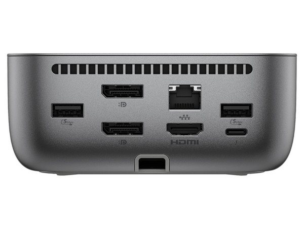 Docking Station HP 9X472UT Thunderbolt 4 USB Tipo C a HDMI, DisplayPort, USB Tipo A, RJ-45 y USB Tipo C, 100W, Color Negro.