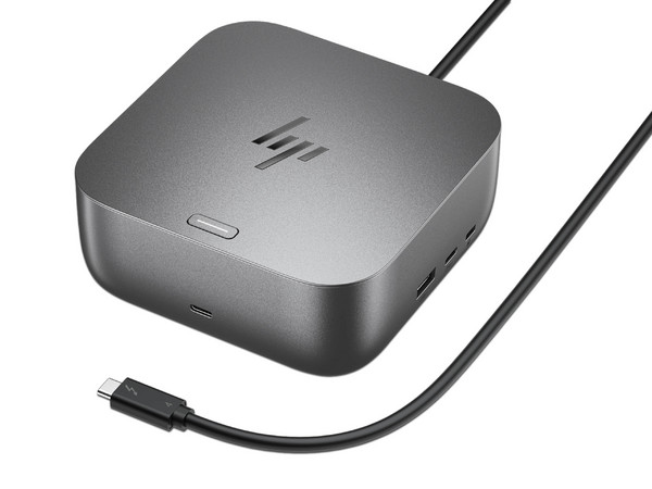 Docking Station HP 9X472UT Thunderbolt 4 USB Tipo C a HDMI, DisplayPort, USB Tipo A, RJ-45 y USB Tipo C, 100W, Color Negro.