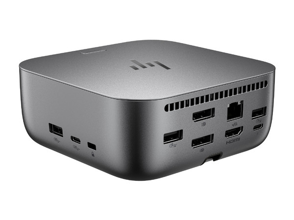 Docking Station HP 9X472UT Thunderbolt 4 USB Tipo C a HDMI, DisplayPort, USB Tipo A, RJ-45 y USB Tipo C, 100W, Color Gris.
