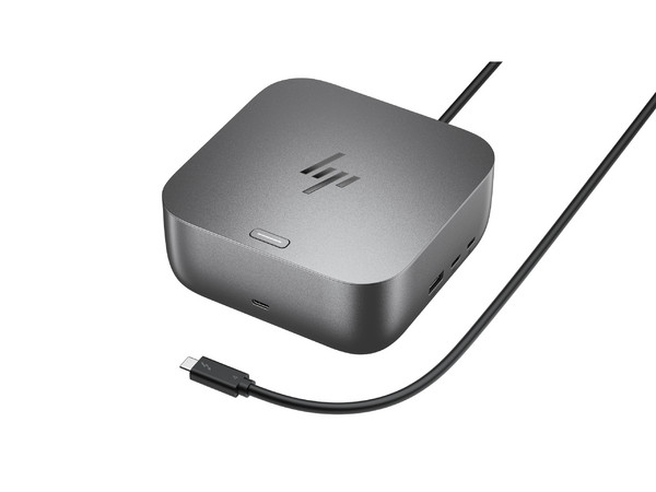 Docking Station HP 9X472UT Thunderbolt 4 USB Tipo C a HDMI, DisplayPort, USB Tipo A, RJ-45 y USB Tipo C, 100W, Color Gris.
