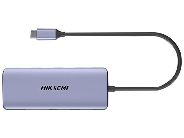 Hub Hikvision HS-HUB-DS11 11 en 1, USB C (M) a HDMI, 2 USB 3.0, 2 USB 2.0, VGA, SD, TF, 3.5mm, RJ-45, USB Tipo C (H), Color Gris.
