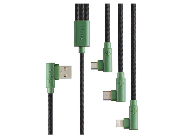 Cable Hune AT-ACC-CA-319BOS 3 en 1 de USB a USB-C, Micro-USB y Lightning de 1.2 m.
