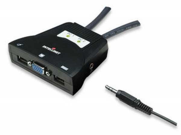 MUX KVM Mini 2USB:1USB con Cables+Audio