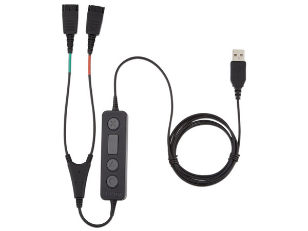 Adaptador para auriculares Jabra Link 265 de Desconexión rápida a USB.