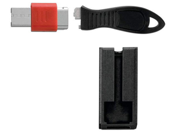 Bloqueo de puerto USB Kensington, con protector de cable cuadrado