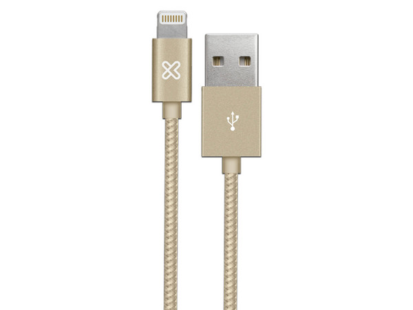 Cable Lightning Klip Xtreme KAC-010GD, USB Tipo A a Lightning, 1m, Color Dorado.