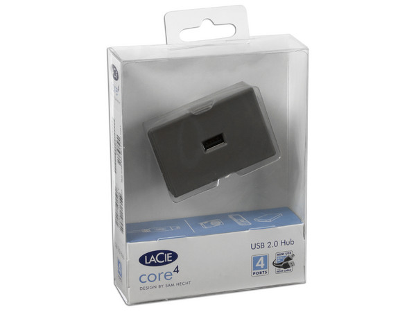 Lacie Core4 Hub USB 2.0 de 4 Puertos (Convierte 1 puerto USB en 4).