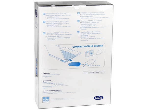 Hub Lacie Hub4 USB 3.0 de 4 Puertos.