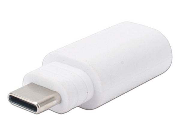 Adaptador Ezviz EZ-ADAP-USBC de Conector USB-C a Micro USB para panel solar CS-CMT-SOLARPANEL-C. Color Blanco.