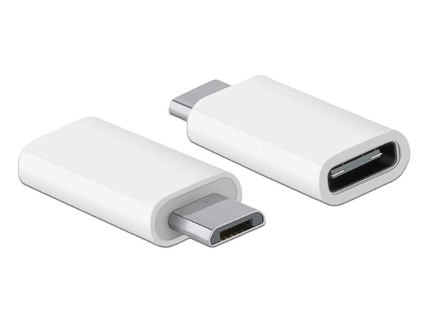 Adaptador Ezviz EZ-ADAP-USBC de Conector USB-C a Micro USB para panel solar CS-CMT-SOLARPANEL-C. Color Blanco.