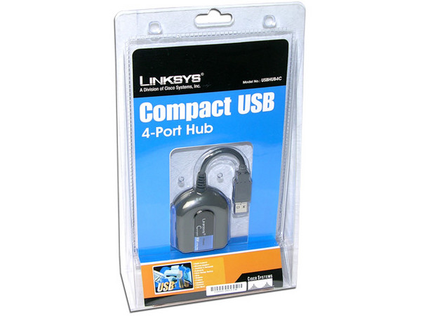 Mini Hub USB Linksys de 4 Puertos (Convierte 1 puerto USB en 4).