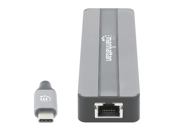 Docking Station Manhattan USB-C 7 Puertos, HDMI, Ethernet, USB-C.
